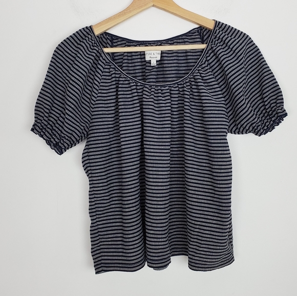 Madewell Tops - Madewell Textured and Thread Peasent Top Stripe S